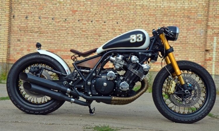 Awesome Bobber made from a Honda CBX – it’s a six cylinder work of chop-shop art!