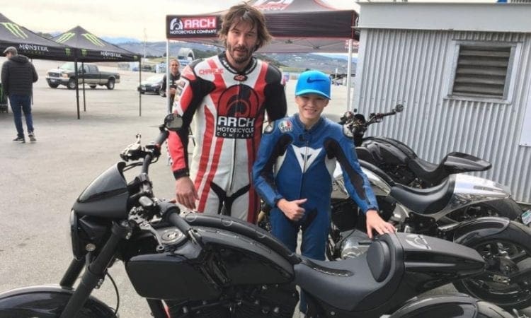 Keanu Reeves sponsors 13 year old American kid’s road racing dream