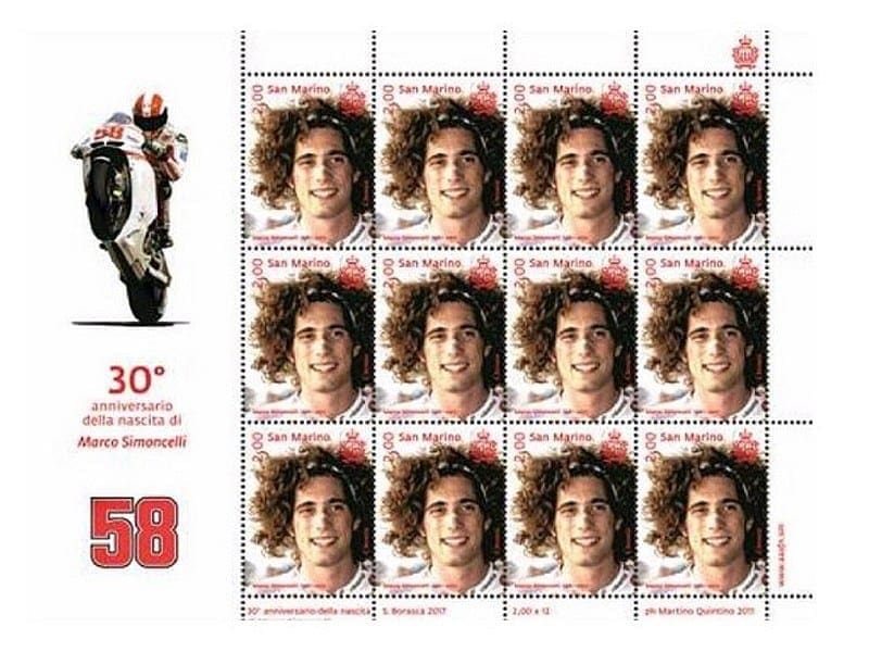 Marco Simoncelli stamps to go on sale
