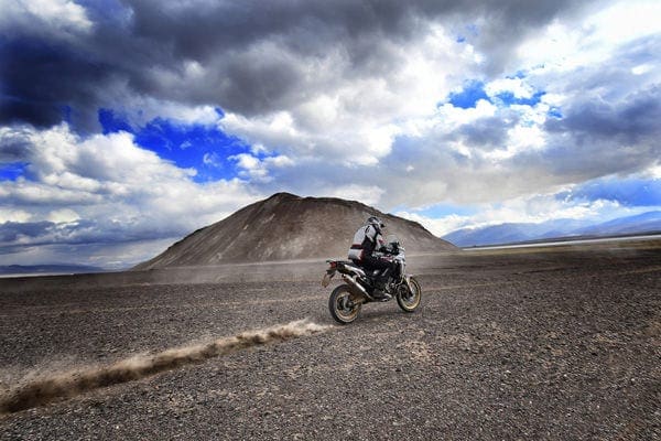 Africa Twin breaks altitude riding record for twin-cylinder bikes by riding up a volcano to 19,570ft!