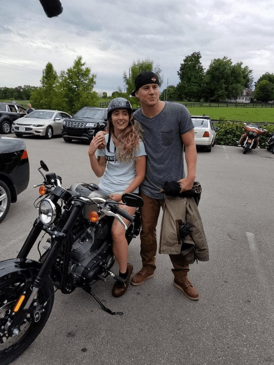 Channing Tatum gives away his Harley Davidson