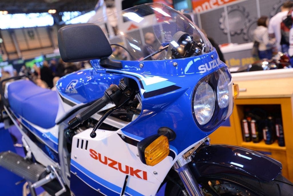 Suzuki showing iconic bikes at the Classic Motorcycle Mechanics Stafford Show