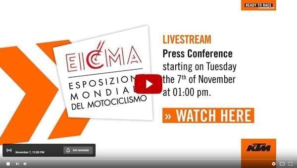 Want to watch the KTM world launch LIVE from EICMA? Well you can do, here for FREE.