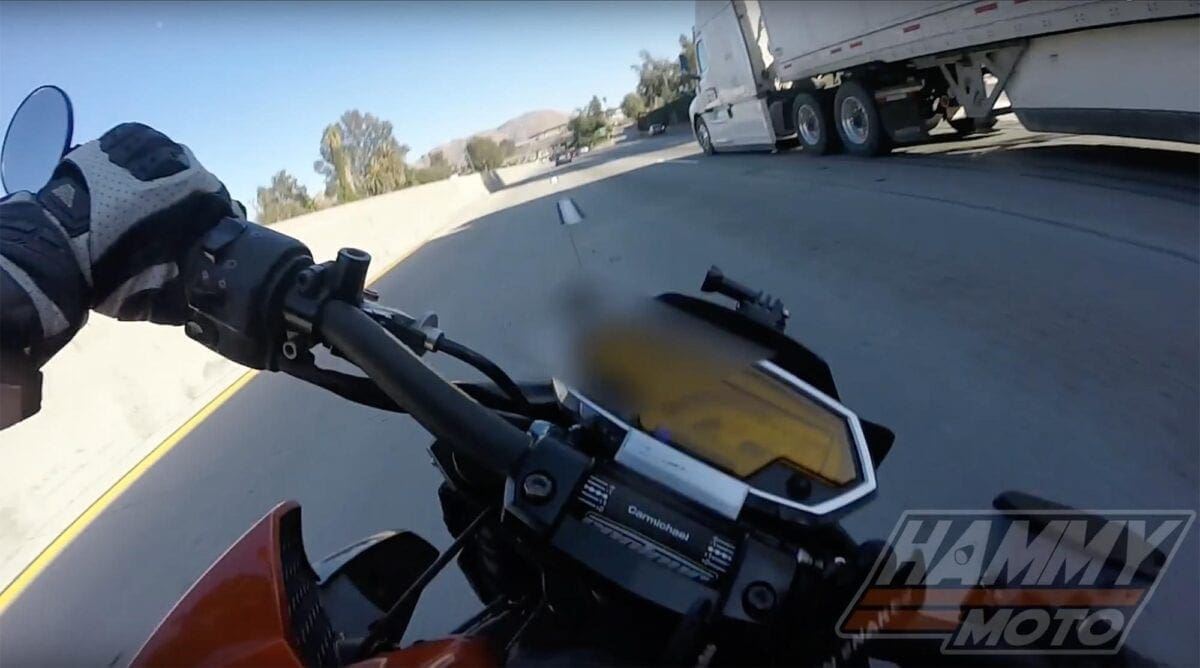 VIDEO: Luckiest biker alive! Watch this – you’ll wince (but he’s OK)