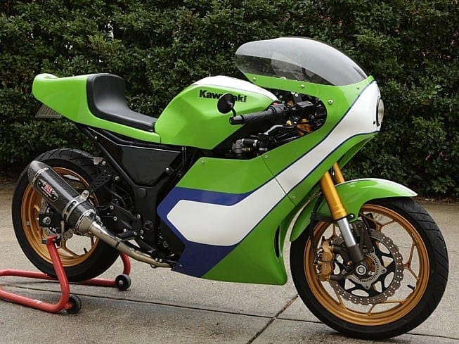 1976 Kawasaki H2 race replica from a new Ninja 300