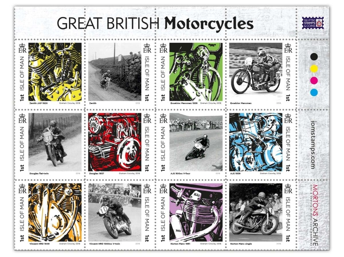 TT 2018: Great British Motorcycles stamp collection celebrates the Isle of Man TT