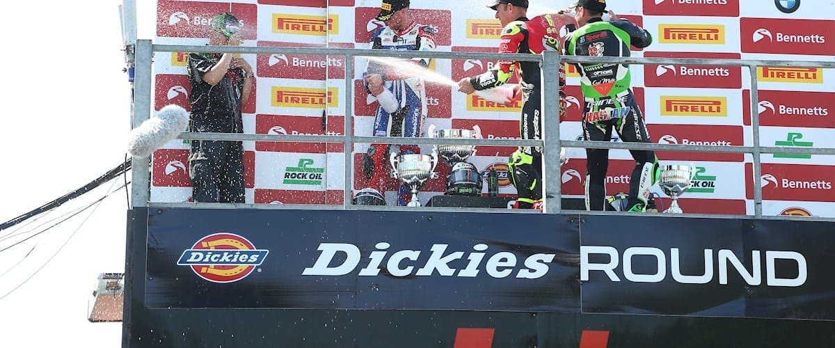 BSB:Haslam holds off Dixon to claim opening Oulton Park victory.
