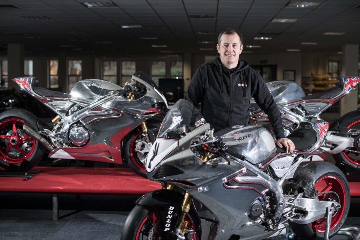 John McGuinness CANNOT race his factory Norton V4 at the North West 200. For NOW.