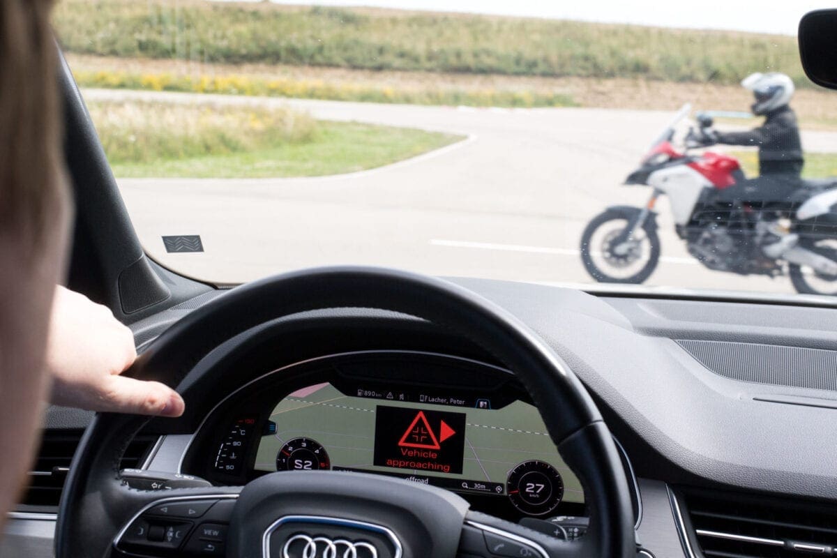Ducati and Audi test vehicle to vehicle communication. Aiming to STOP collisions.