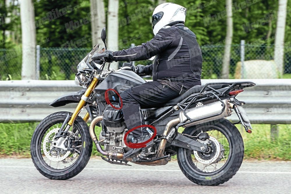 MORE spy shots unveil LOADS of details about 2019’s Moto Guzzi V85 production bike!