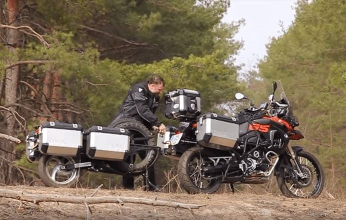 VIDEO: We don’t know how long he’s going away for – but it must be a hell of a long time. Carry EVERYTHING (including your kitchen sink) with the C-Way Mototrailer