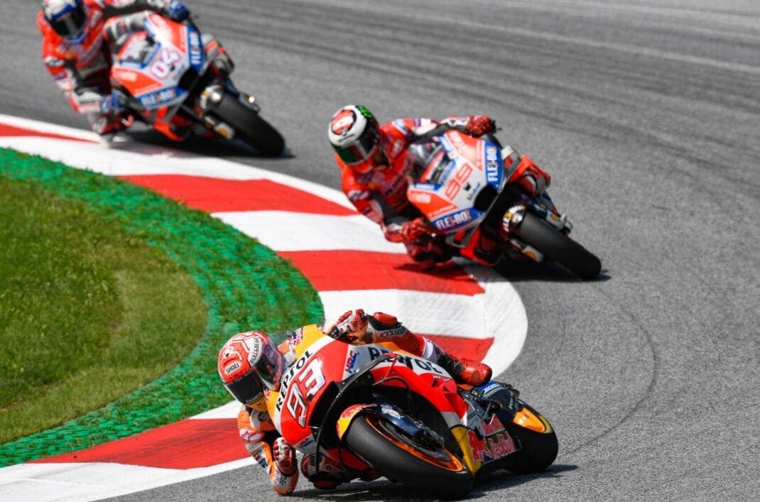 MotoGP: Lorenzo takes the win in Austria after EPIC battle with Marquez.