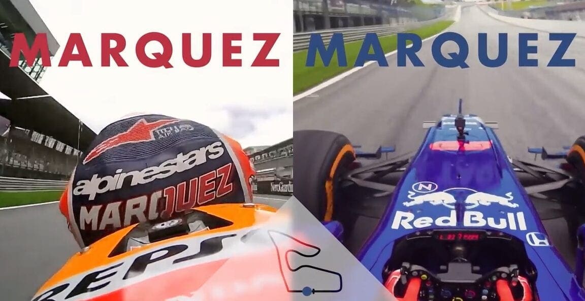 VIDEO: Marquez vs. Marquez. TWO to FOUR wheels.