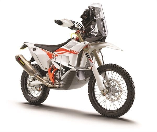 KTM’s new 450 RALLY. Based on its DAKAR winning machine. ONLY 75 available.
