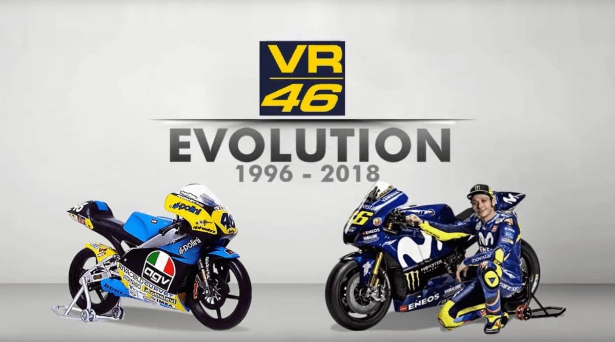VIDEO: Rossi’s GP RACE BIKES through the ages. 1996 to 2018.