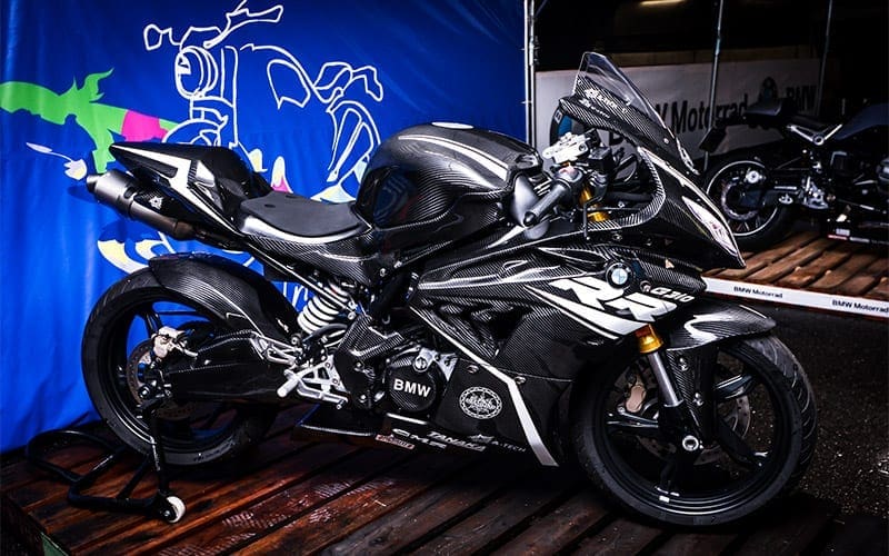 AMAZING BMW-badged G310RR mini-superbike appears in Japan at BMW event. STUNNING little superbike for 2019. Check this out!
