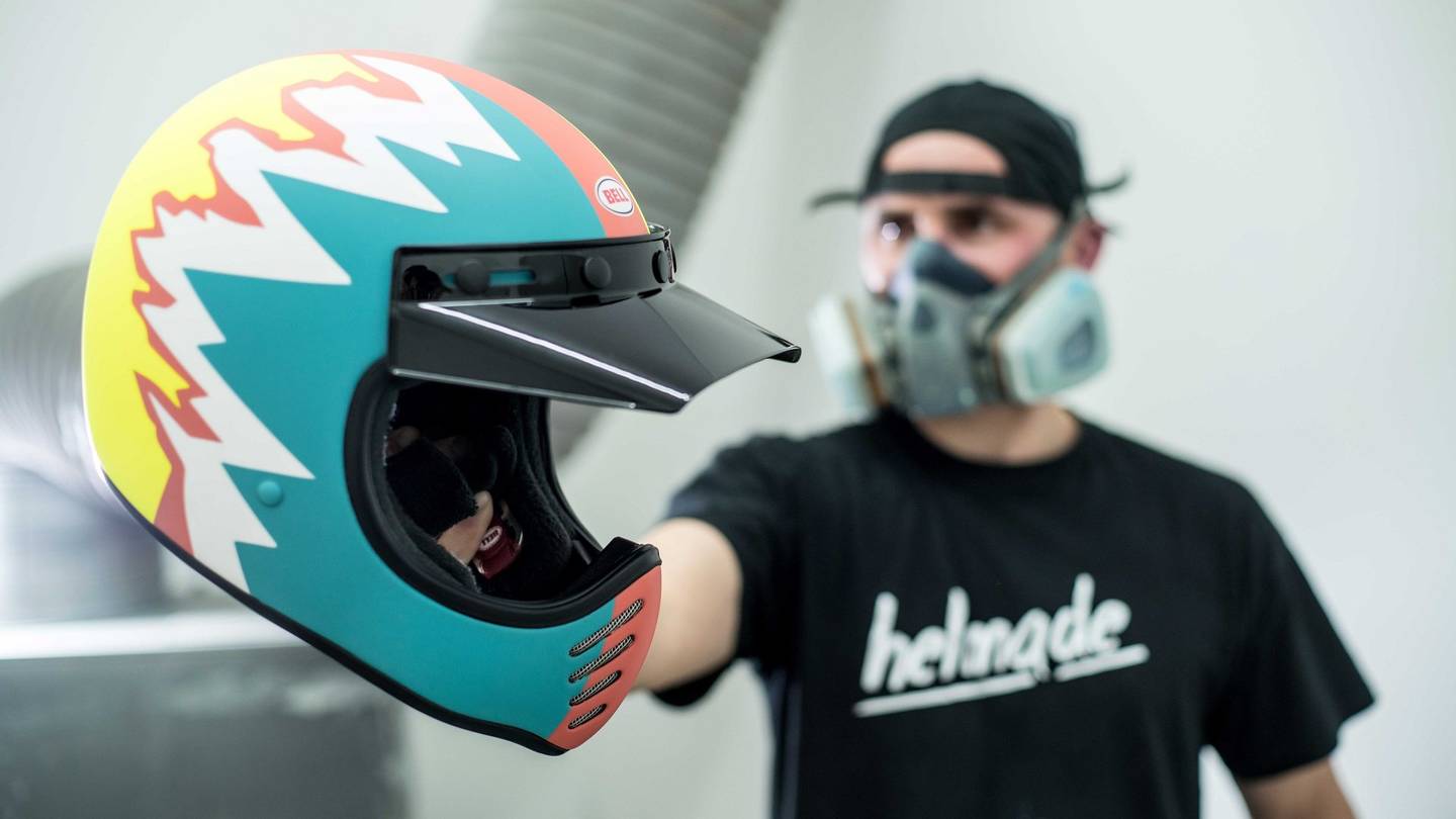 Bell Helmets and Helmade’s CUSTOM PAINTED lids. Create your OWN.