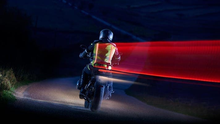 Held unveils new LED light safety system. To HELP riders stay VISIBLE out on the road.