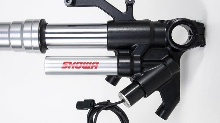 Showa unveils EERA Heightflex suspension system. Automatically LOWERS your bikes SEAT HEIGHT.