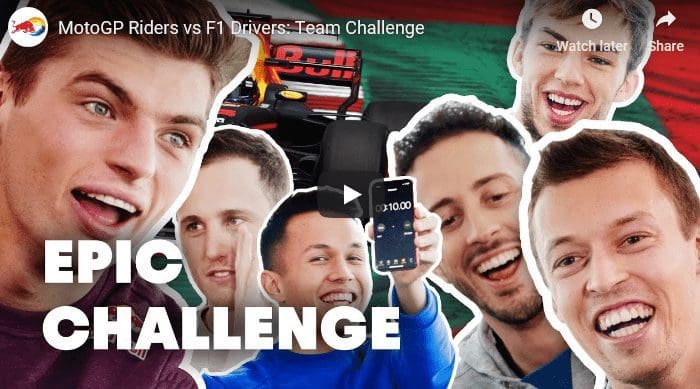 VIDEO: Red Bull’s racer challenge. MotoGP vs F1.