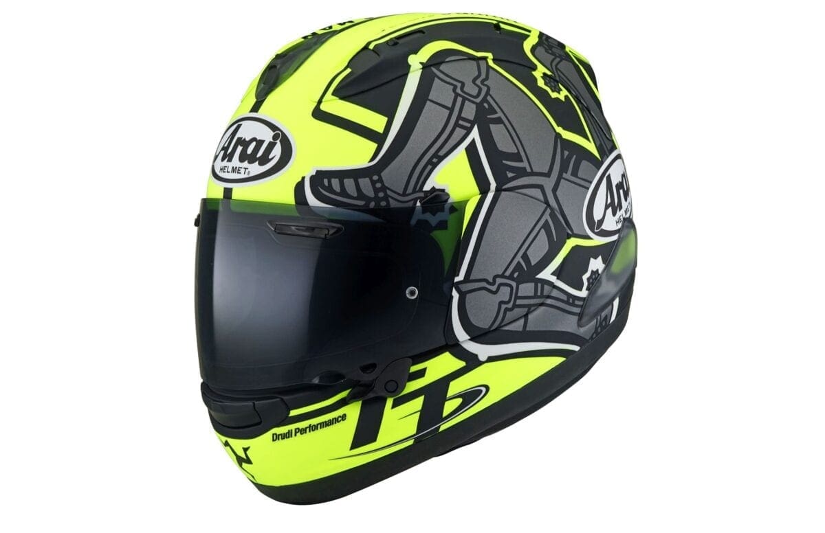 Arai unveils NEW limited edition RX-7V ISLE OF MAN TT helmet.
