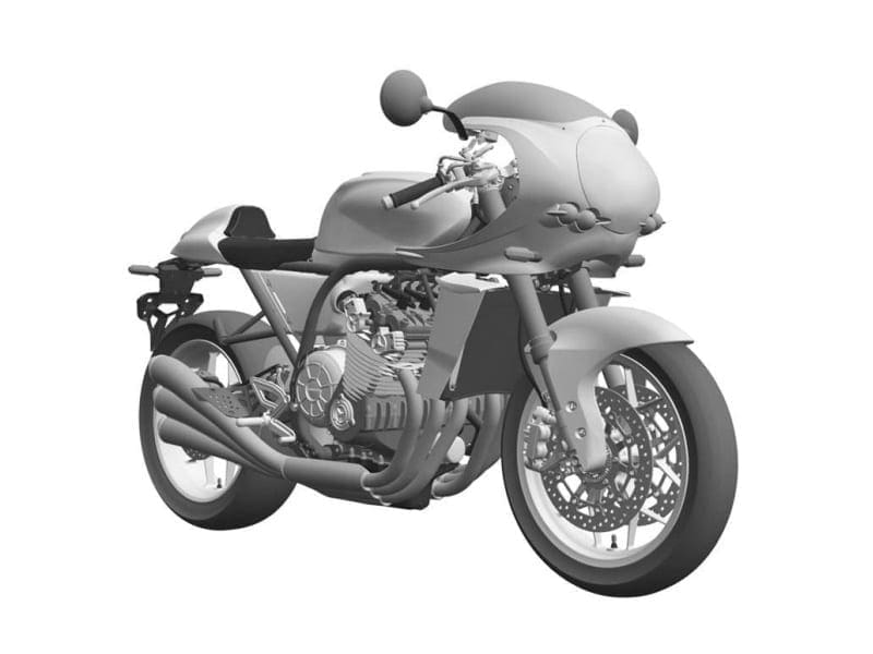 Ooooh! New patents squeak out for the Honda six-cylinder retro cafe racer. Yeah, six-cylinder.