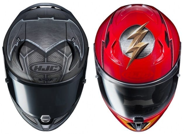 NEW GEAR: Superhero Safety. HJC’s Batman and The Flash helmets.