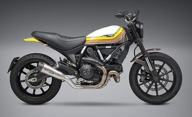 VIDEO: Yoshimura’s new slip-on EXHAUST for the Ducati Scrambler. Sounds AWESOME.