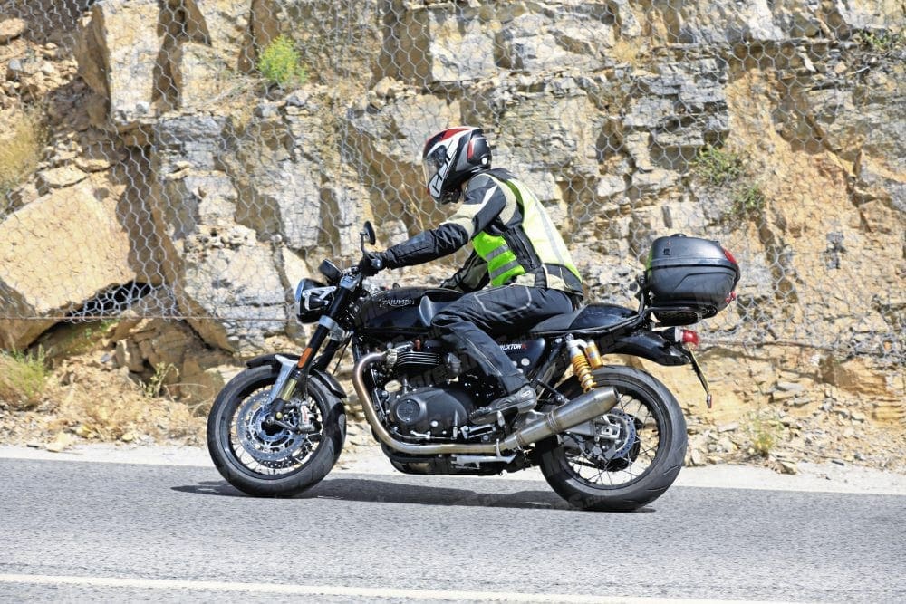 SPY SHOTS: Here’s the real photos of Triumph’s 2020 Thruxton Black. Yep, we didn’t know about this either…