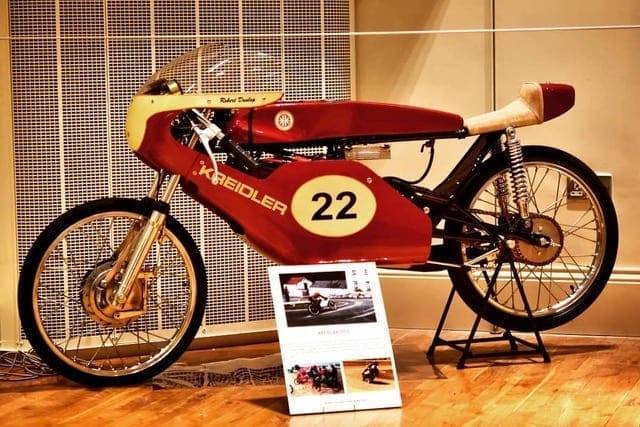 STAFFORD CLASSIC BIKE SHOW: Check out Robert Dunlop’s RARE 50cc Kreidler RACER.
