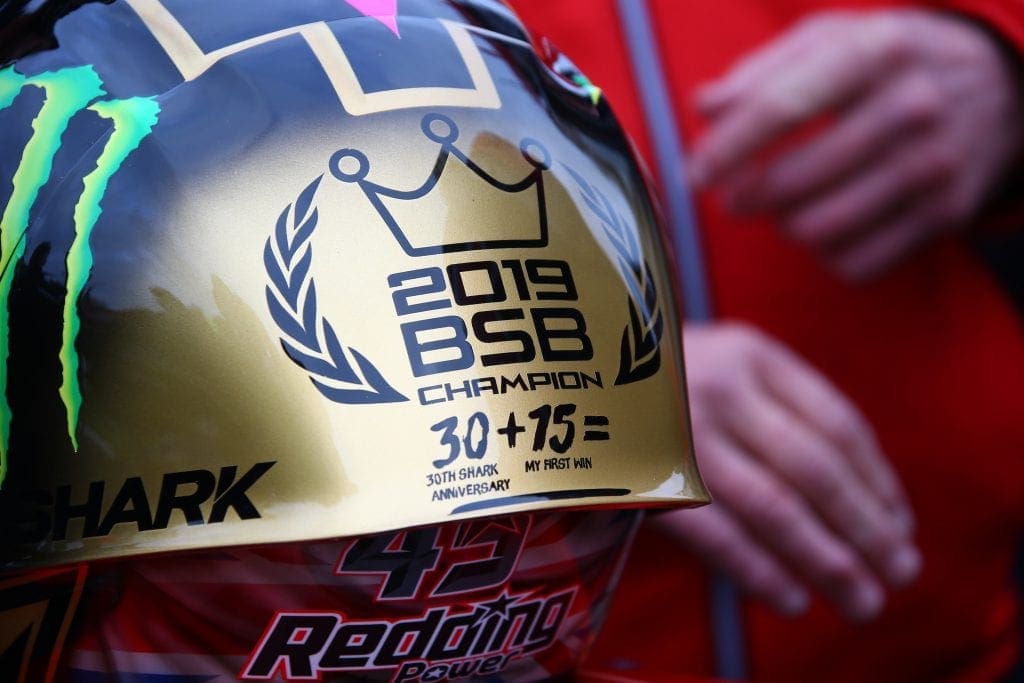 SHARK Helmets celebrate Scott Redding British Superbike Championship win with one-off custom helmet