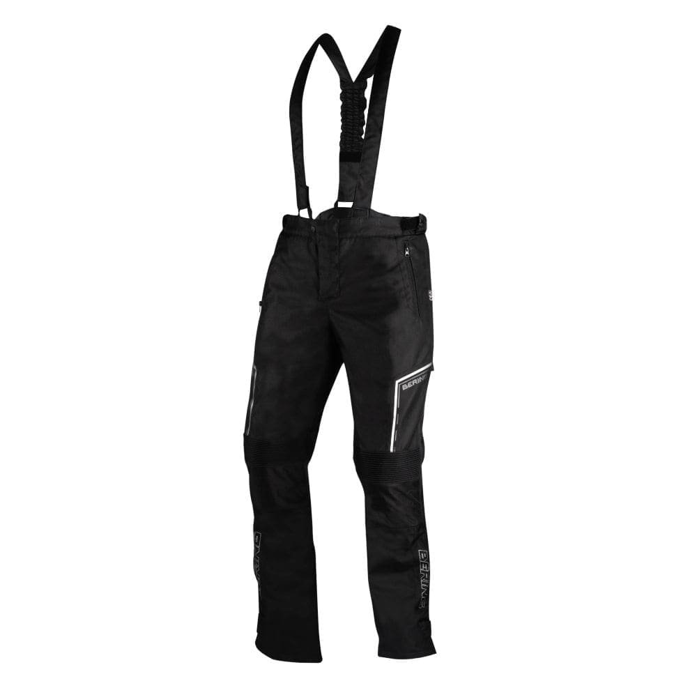 Front view of the Bering Dusty motorcycle winter trousers. 