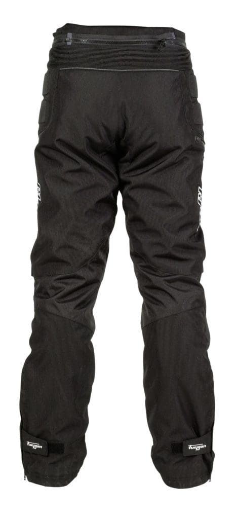 Rear view of the Furygan Duke TRS motorcycle winter trousers. 