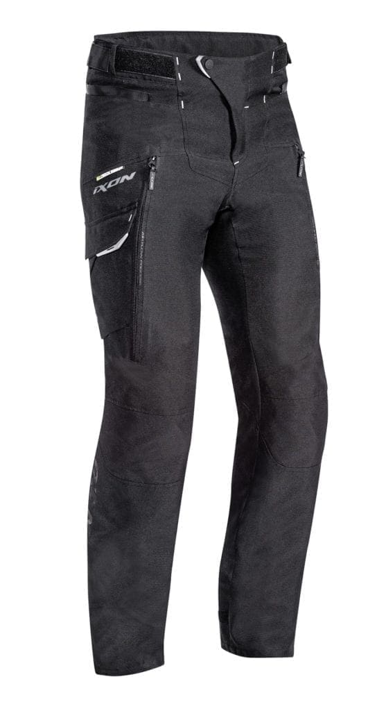 Front view of the Ixon Sicilia motorcycle winter trousers. 