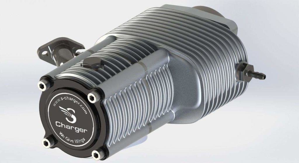 NCI's supercharger for 50cc and 125cc Chinese motorcycles.