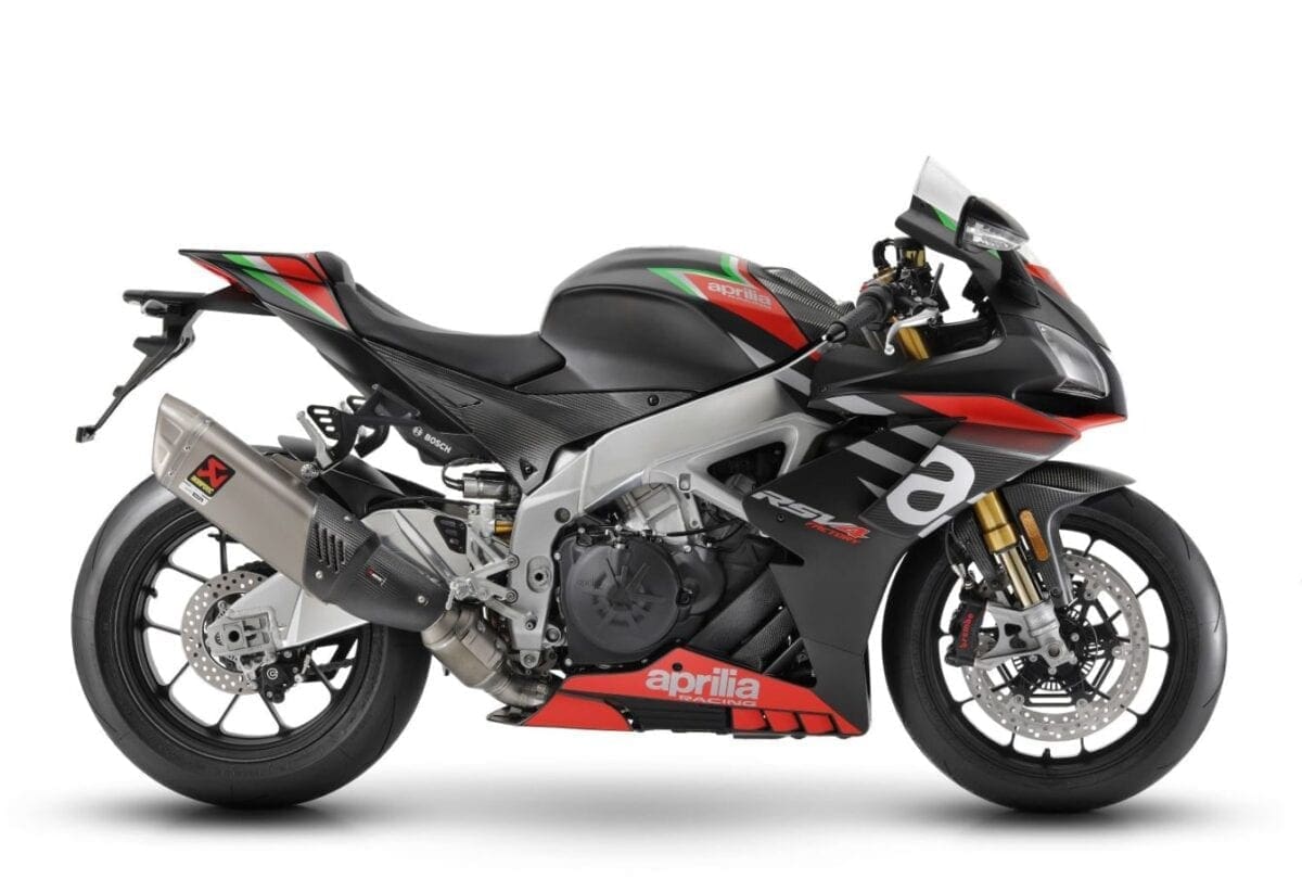 Aprilia RSV4 sportbike. New motorcycle unveiled at EICMA.