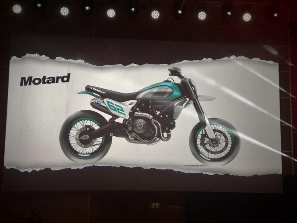 And this is the Motard version, this will have the 800cc engine in its chassis. 