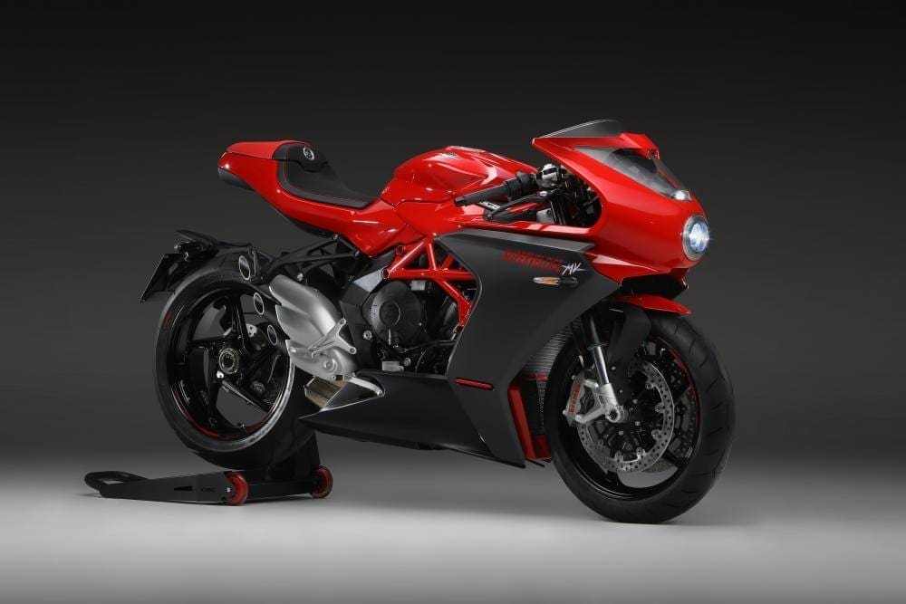 The Superveloce 800 comes in MV Agusta red as a 2020 colour,