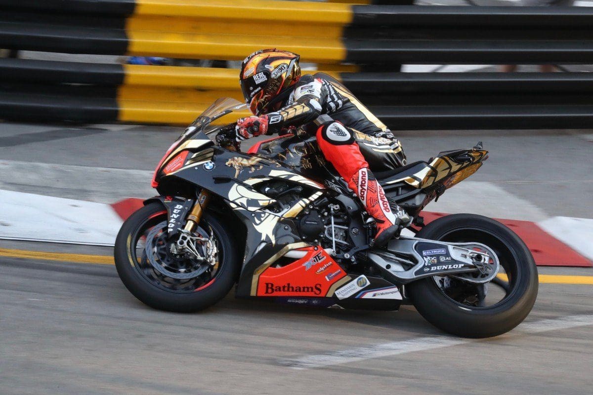 Peter Hickman on the Bathams BMW takes pole position ahead of this weekend's Macau GP.