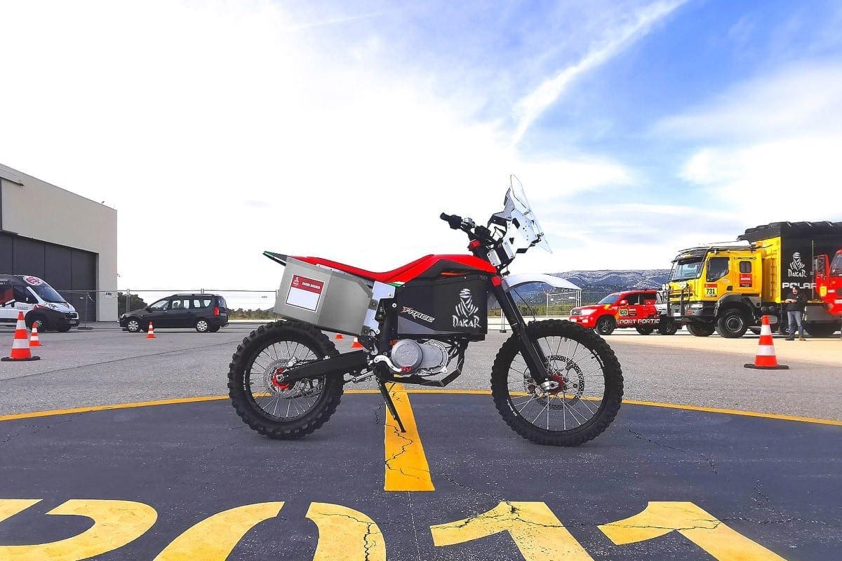 Tacita’s T-Race Rally ELECTRIC motorcycle will compete in the Dakar (sort of).
