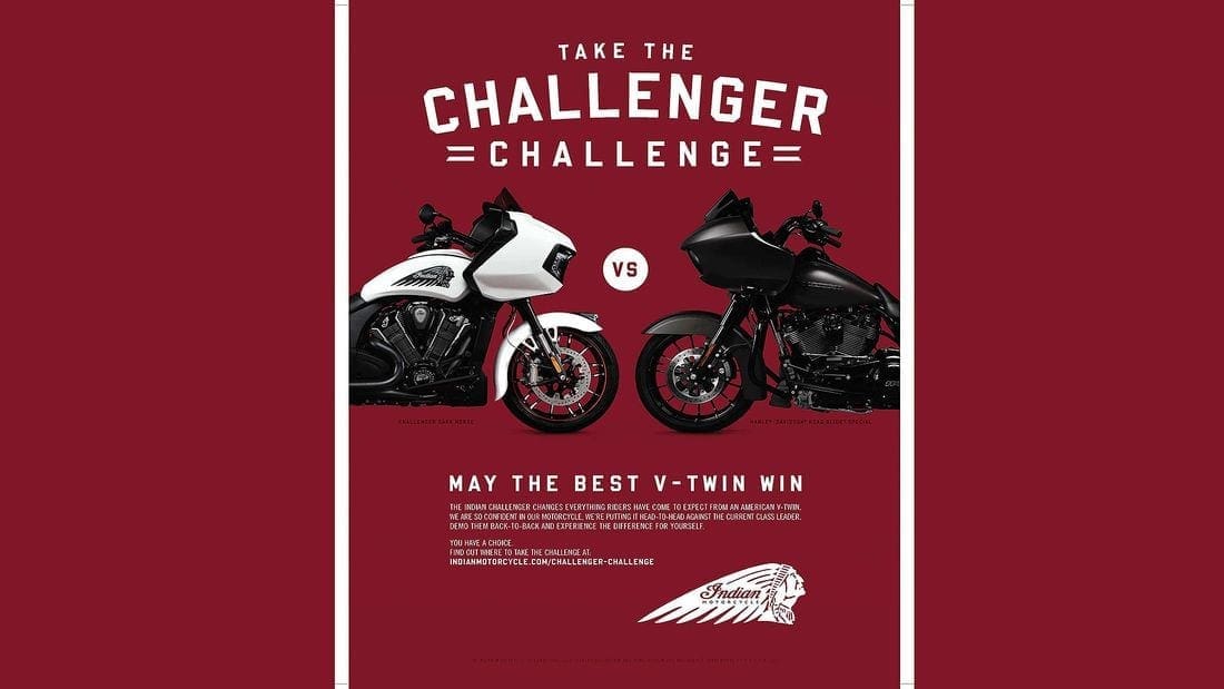 Sparks fly! Harley-Davidson and Indian Motorcycles go to war. Sort of.