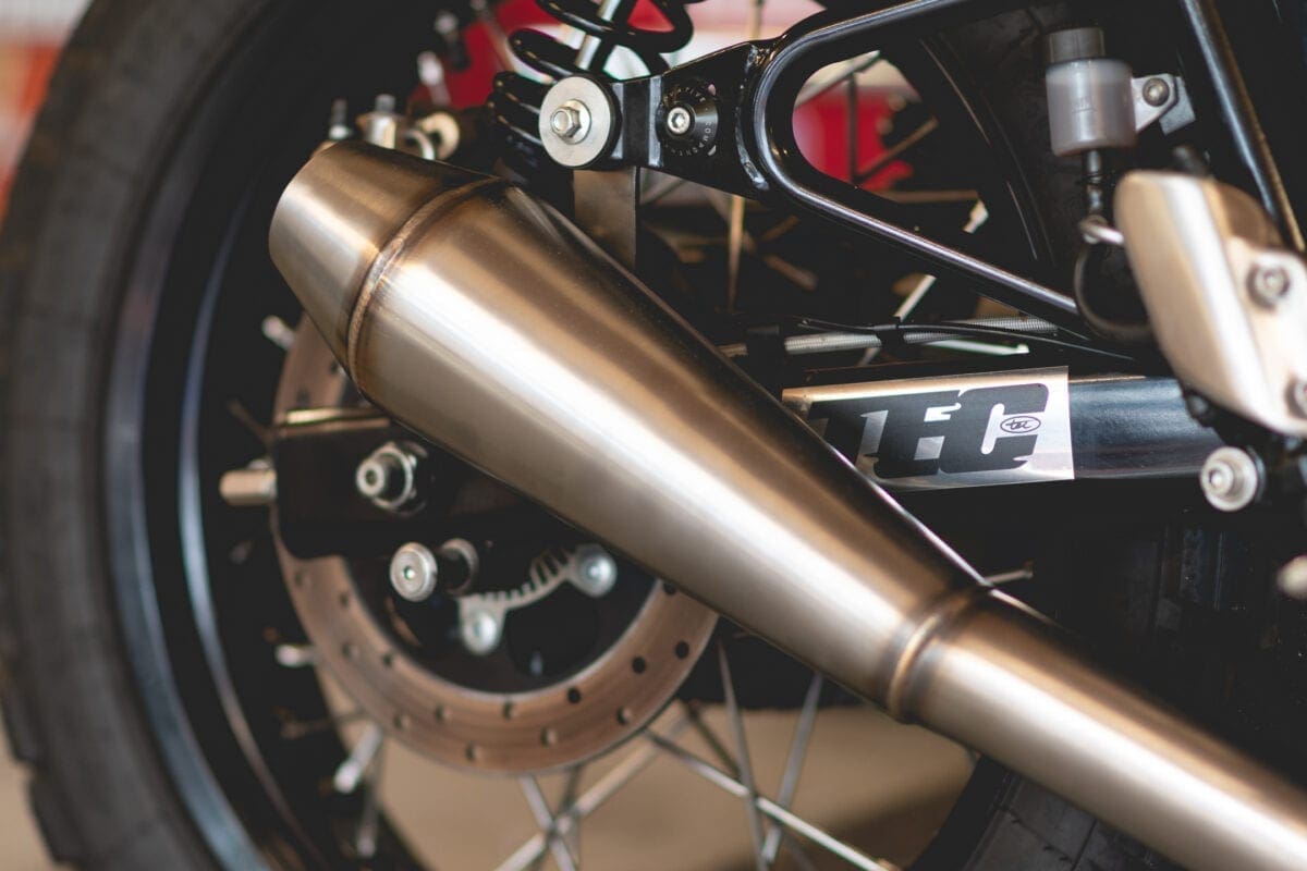 TEC’s Stinger exhaust system for Royal Enfield’s 650 Twins. Looks great, sounds even better.