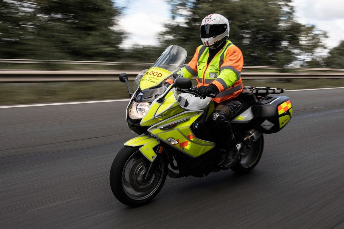 Leicestershire blood bikes thanks Avon Tyres for pandemic support