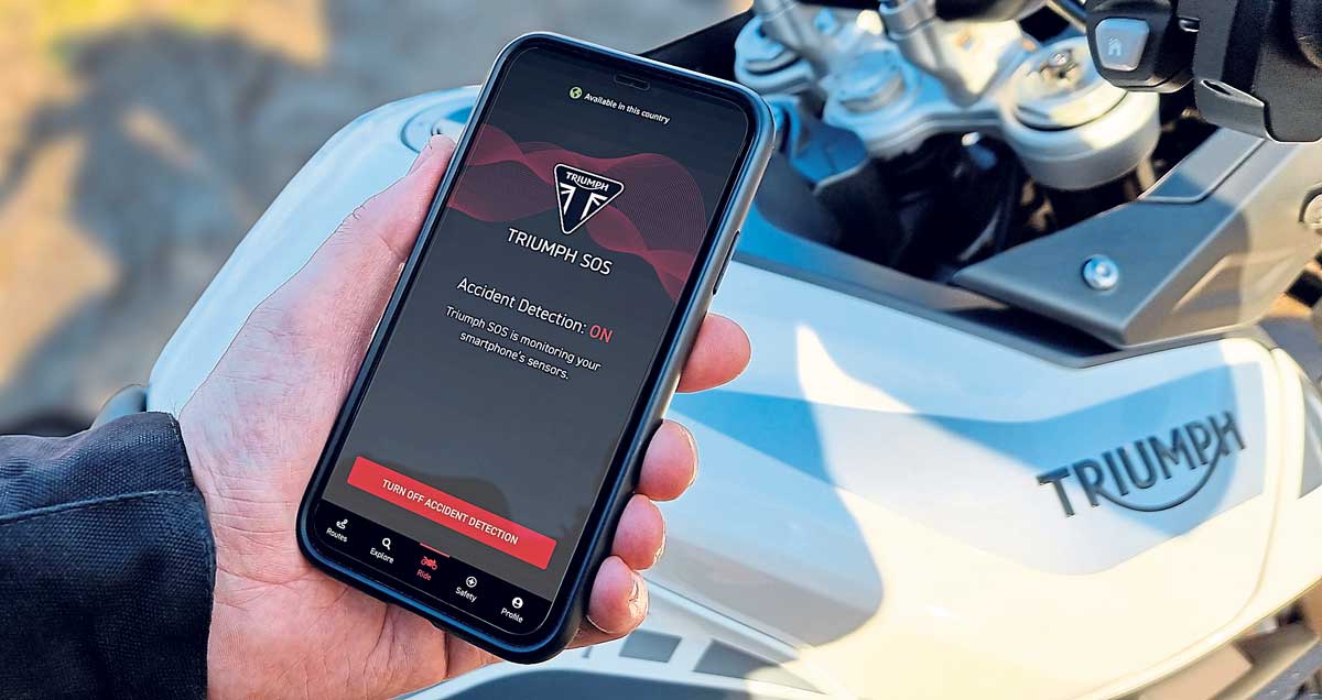 New Triumph SOS crash-detection app launched
