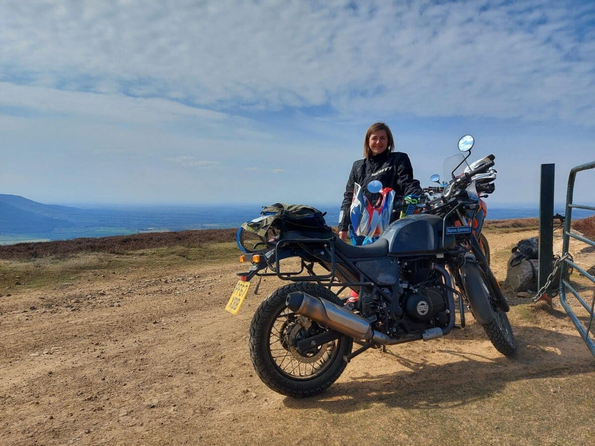 Victoria Levitt and her 2018 Royal Enfield Himalayan