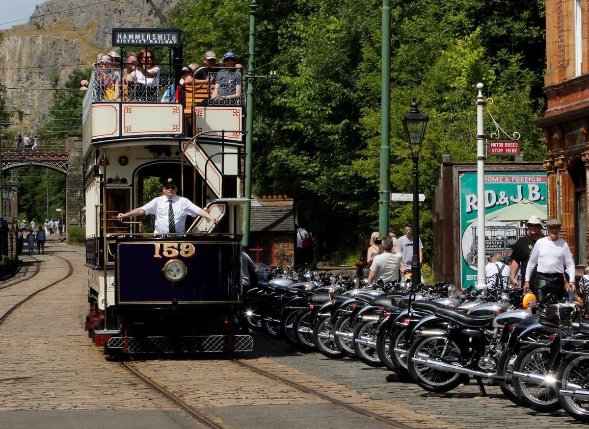 Classic Motorcycle Day at Crich Tramway Village