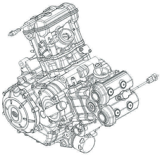 Gilera 900cc engine drawing