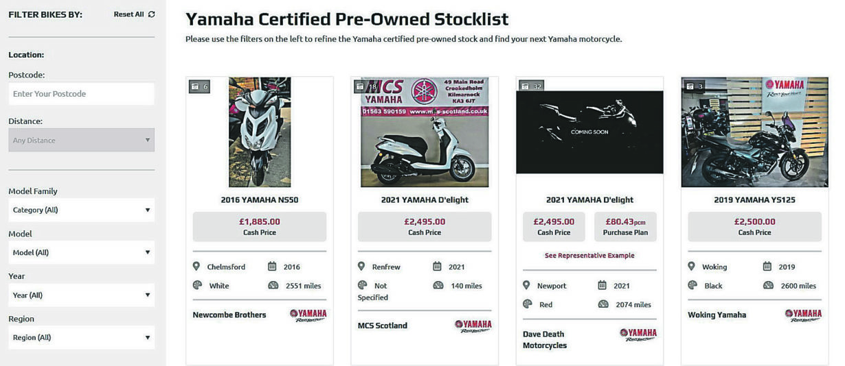 Yamaha UK’s new Certified Pre-Owned platform