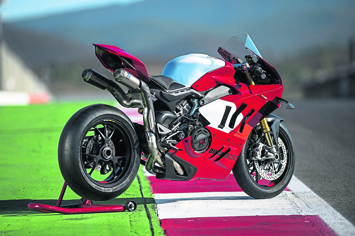 207hp, standard. The new Panigale V4 R…