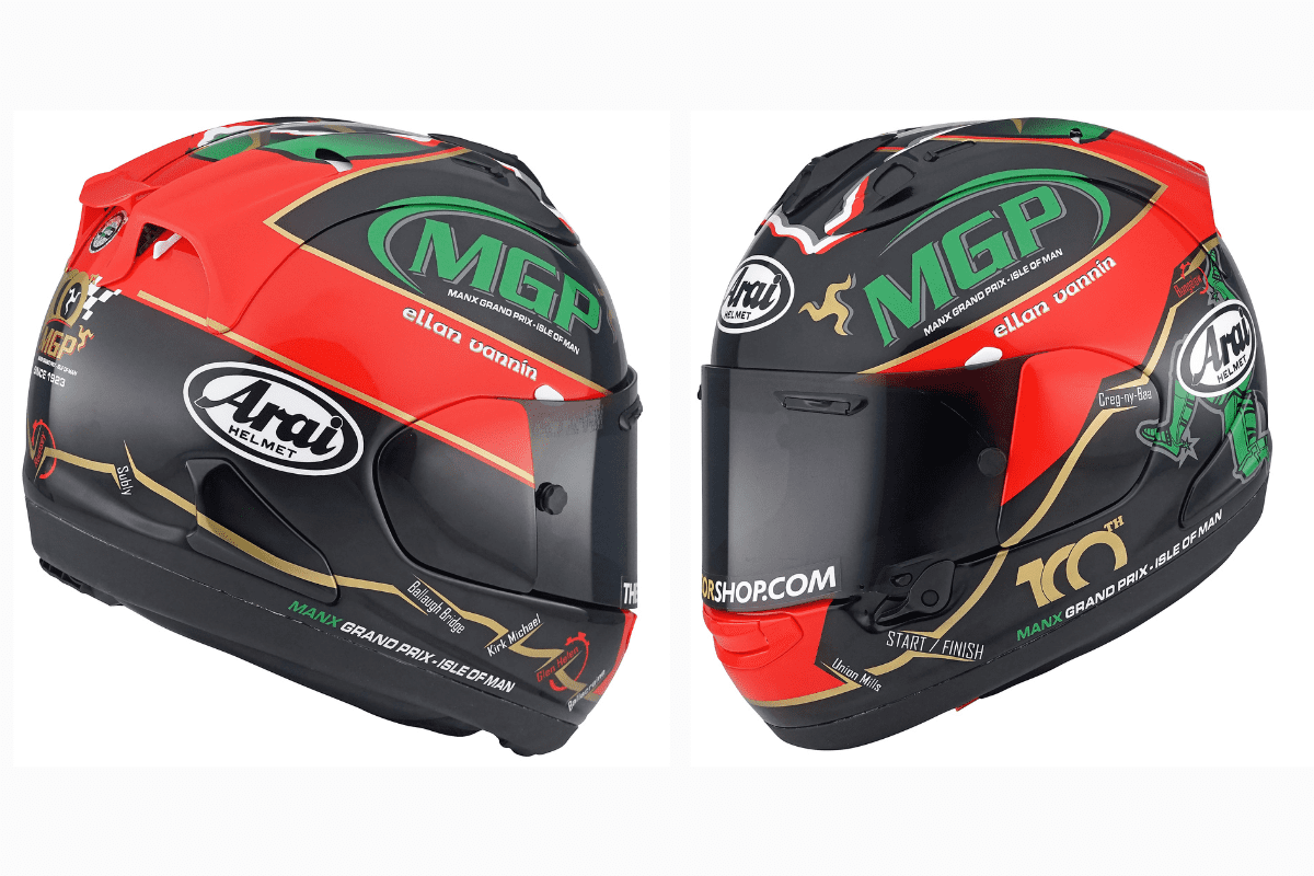 Limited edition helmet celebrating the 100th anniversary of the Manx GP unveiled